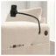 Fauteuil d'appoint 37 po en chenille beige moderne avec repose-pieds, support de téléphone réglable et ports de charge USB / Type-C - Canapé simple compact pour les petits espaces de salon