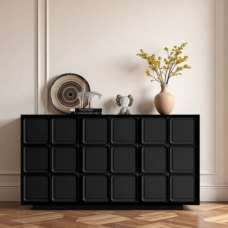 Armoire d'entrée scandinave minimaliste, H 33,5 po x l 63 po x P 15,7 po