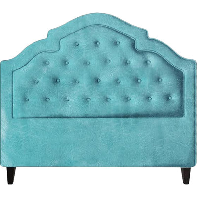 Sheila Upholstered Genuine Leather Birch Panel Headboard