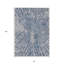 Tapis d'extérieur lavable abstrait 8 pi x 10 pi bleu gris et argent