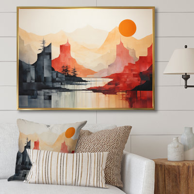 Jamariona, rouge, noir, paysage de montagne abstrait