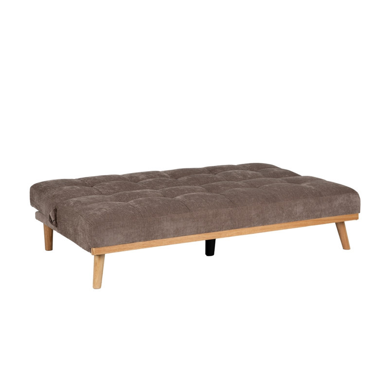 Sandborn 3 Seater Chenille Sofa Bed, Taupe