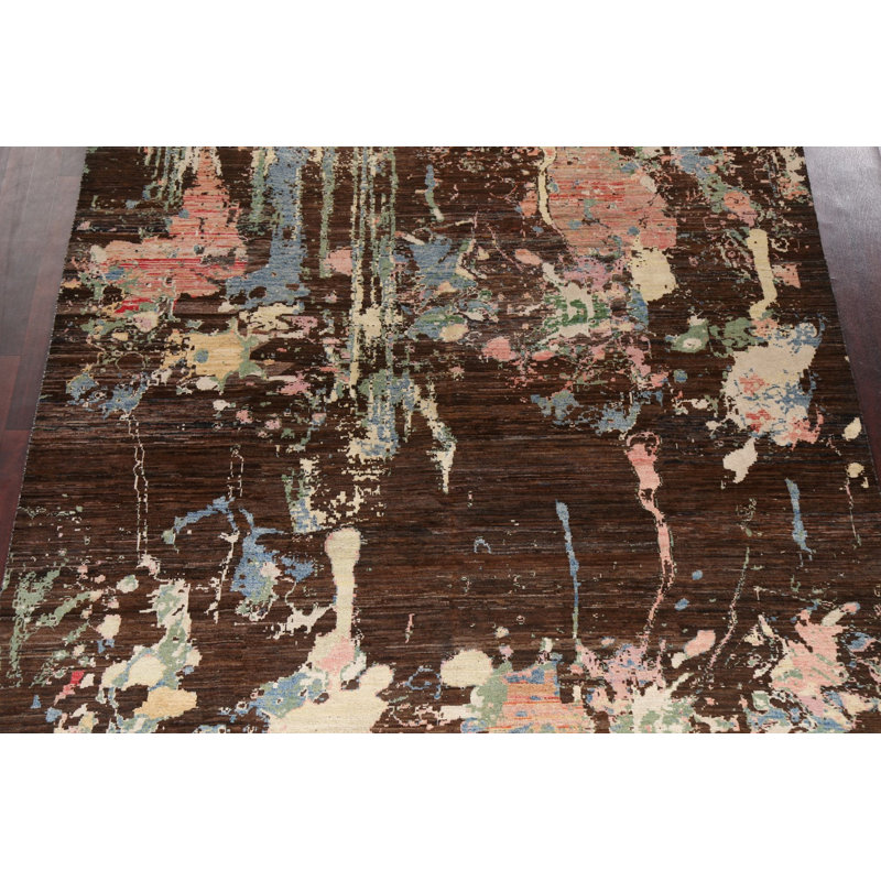 Vegetable Dye Abstract Oriental Area Rug 8x10