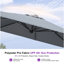 305cm Cantilever Parasol Outdoor Large Parasol Square Cantilever Yard Sun Parasol-66160780