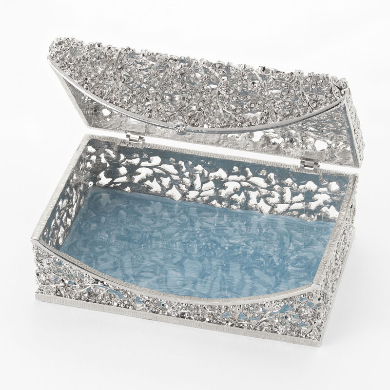 Isadora Decorative Box, Silver