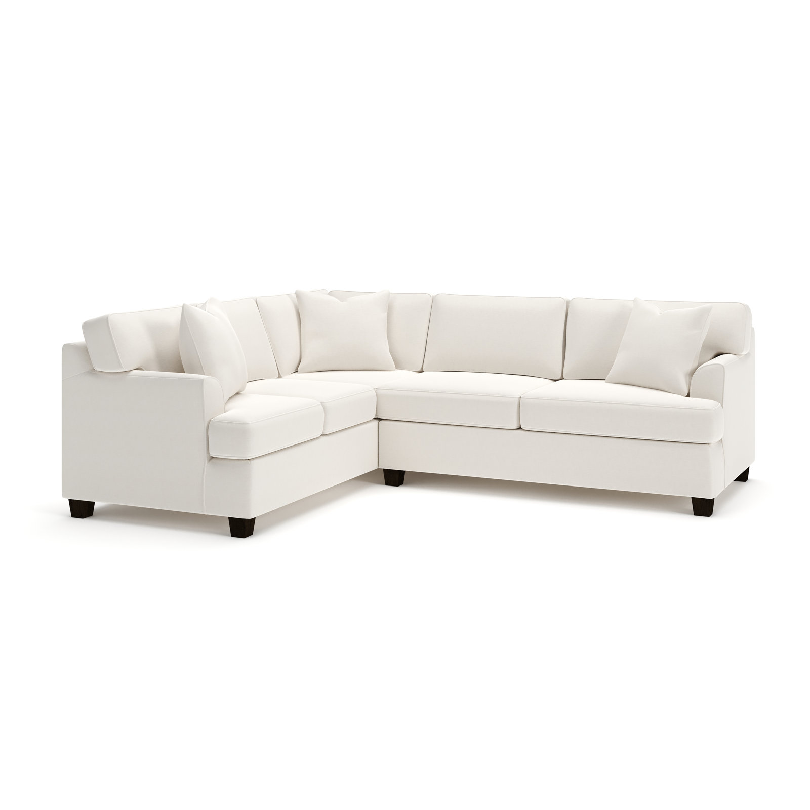 Conradina Upholstered L-Sectional, Lena Off White Performance Linen Blend, Left Hand Facing