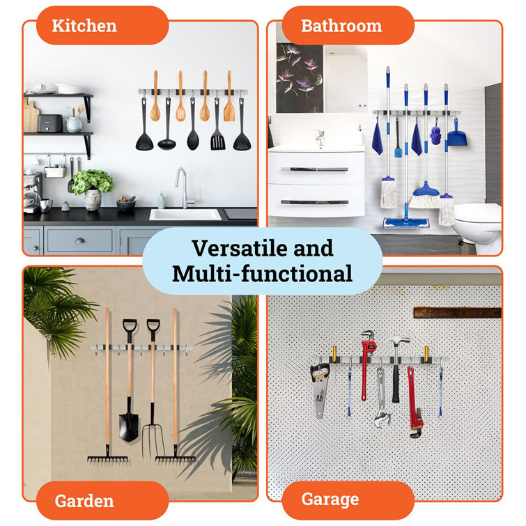 Wfx Utility™ Mop And Broom Holder Wall Mount - Wayfair Canada