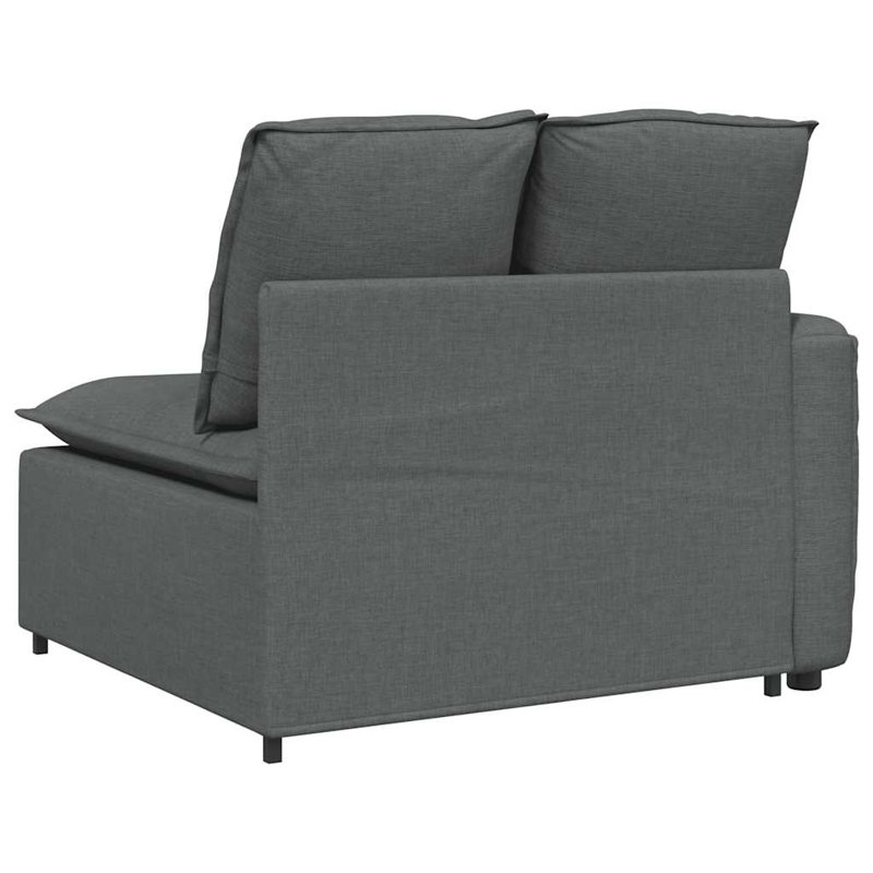  Module de bout modulaire avec accoudoirs avec coussins gris foncé 39,4 po