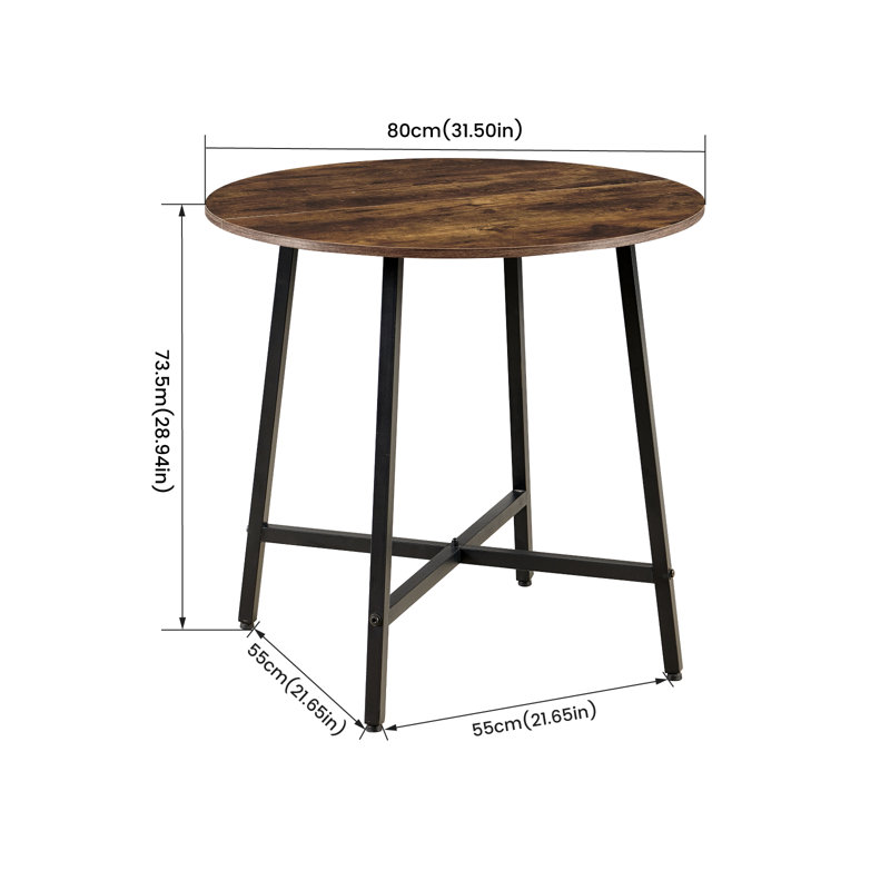 Alecsandru Round Metal Base Dining Table
