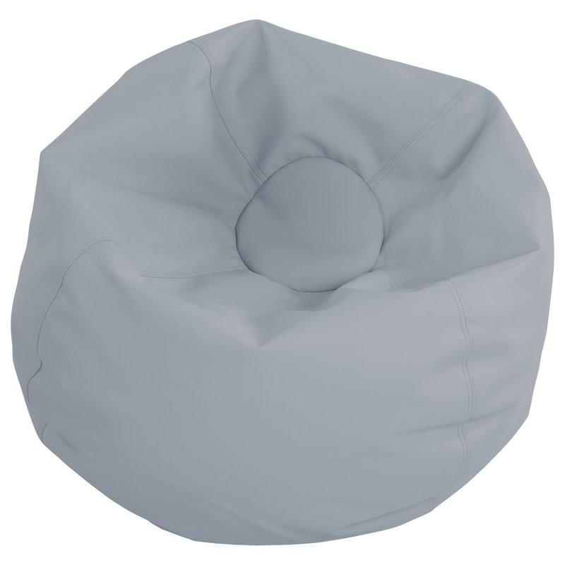 SoftScape Classic Bean Bag, Gray, 19" H x 35" W x 35" D
