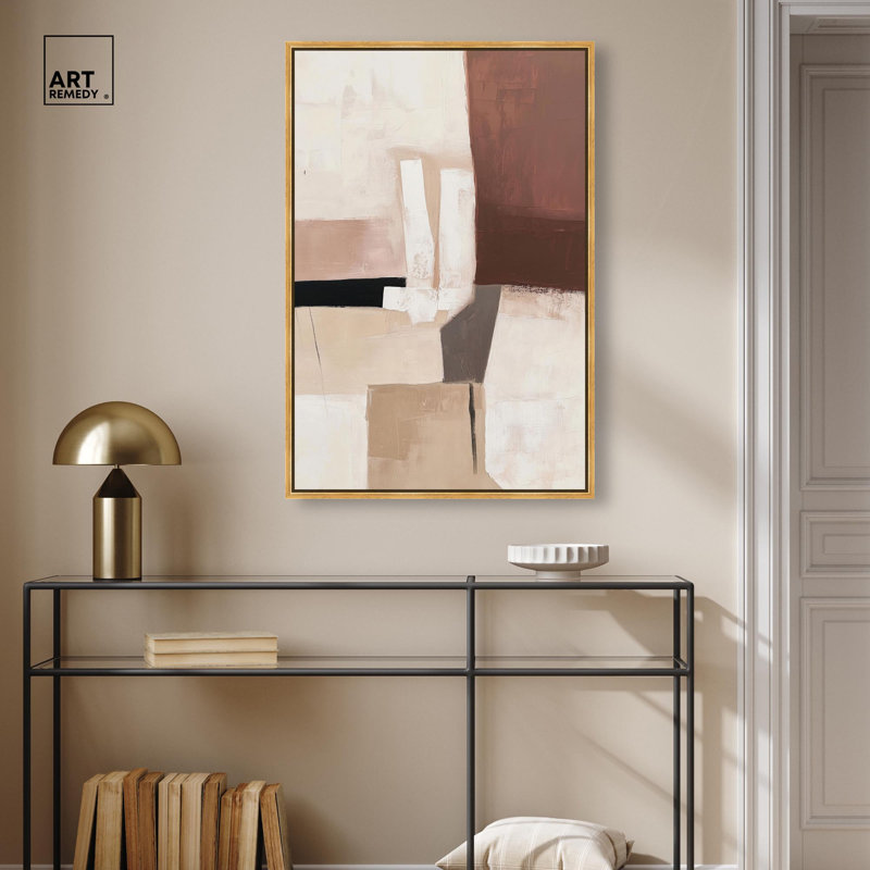 Impression sur toile Plaster Collage II par Art Remedy, cadre doré, 24 x 36, H 37 po x l 25 po, Cadre doré