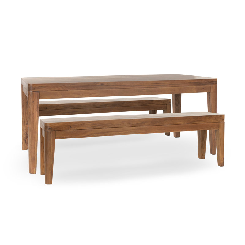 Arno 72" Acacia Wood Dining Table In Natural Finish