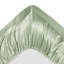 Ensemble de draps 4 pièces en satin de luxe sauge - froissé, lisse et soyeux, sans produits chimiques, comprend des taies d'oreiller douces pour les cheveux