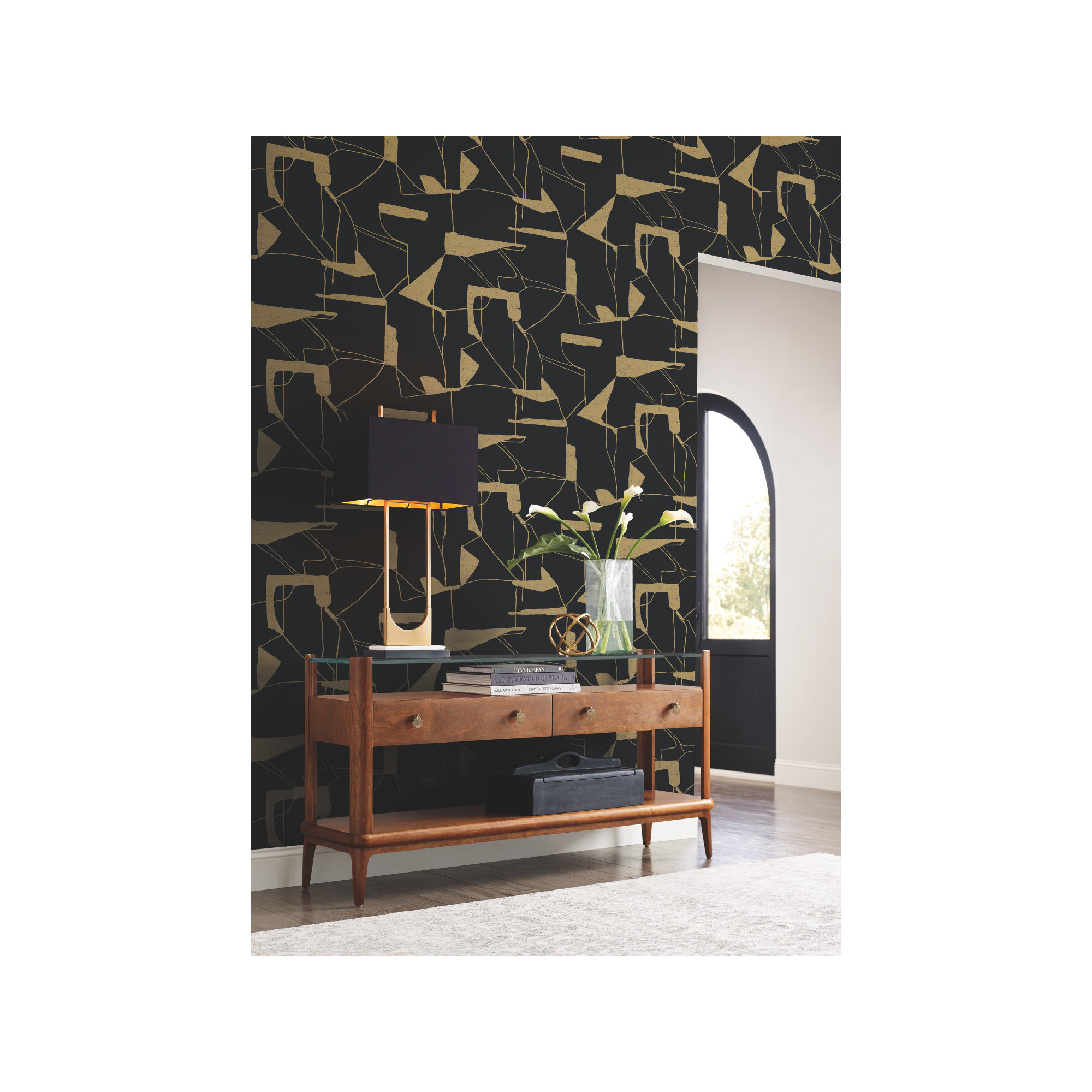 Alza Abstract Roll, Black/Gold