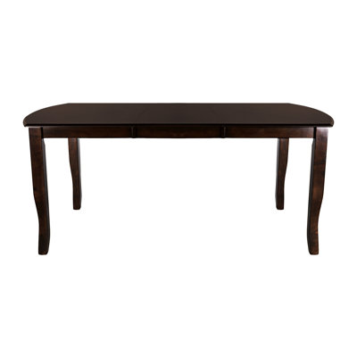 Table de salle à manger avec placage de manguier, finition cerisier foncé et rallonge, peut accueillir 6 personnes, table, placage séparé pour 6 pièces