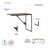 Refinery L-Shaped Metal Base Writing Desk