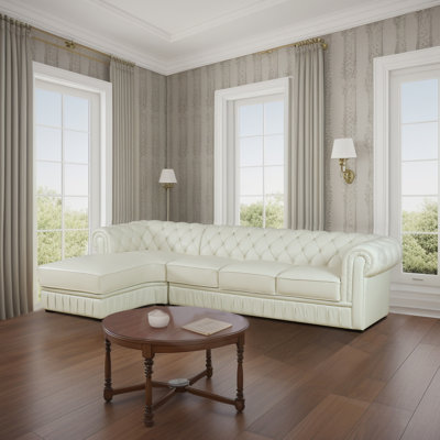 Dzeisonas Leather L-Shaped Sectional