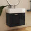 Meuble-lavabo flottant mural de 21,8 po avec meuble-lavabo, grand tiroir et tablette réglable-2044559297
