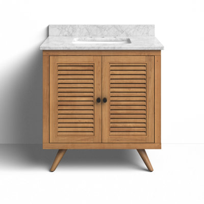 Harper Carrara Marble Single Bathroom Vanity
