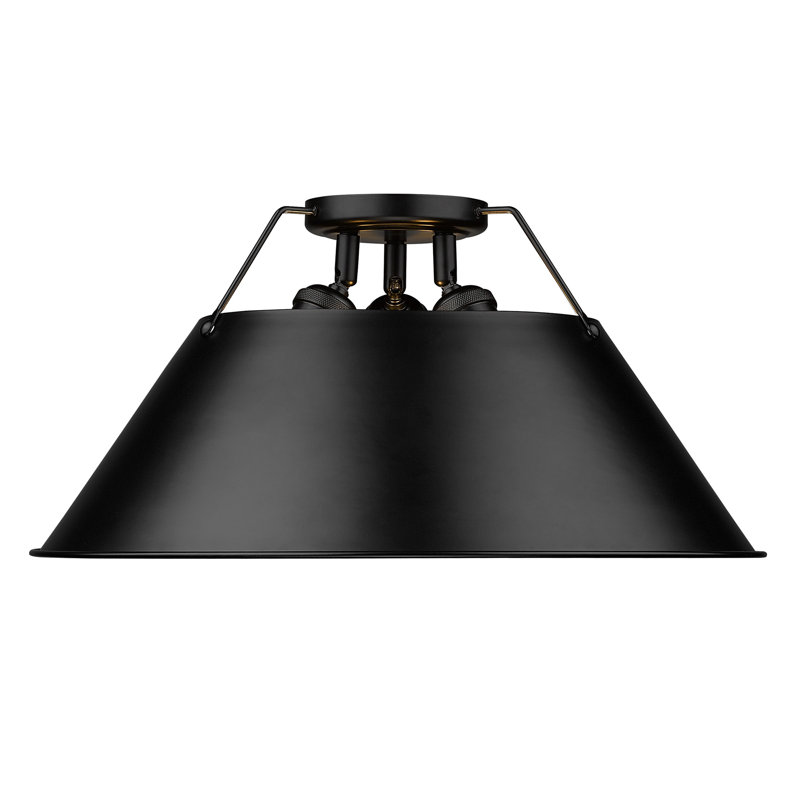 Weatherford Flush Mount, Matte Black, Matte Black