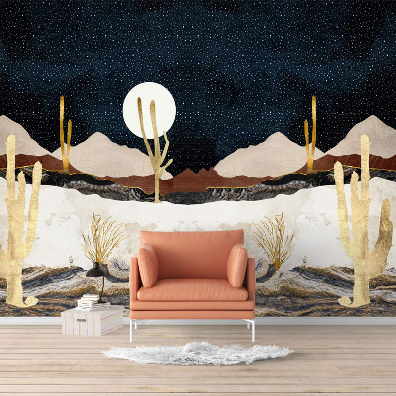 Abstract Mountains Peel & Stick Border, 100" L x 144" W