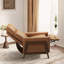 Mid Century Modern Push Back Recliner Chair – Wingback PU Leather Armchair