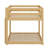 Low-Profile Bunk Bed Featuring a Ladder and Strengthened Upper and Bottom Slats-1322724006