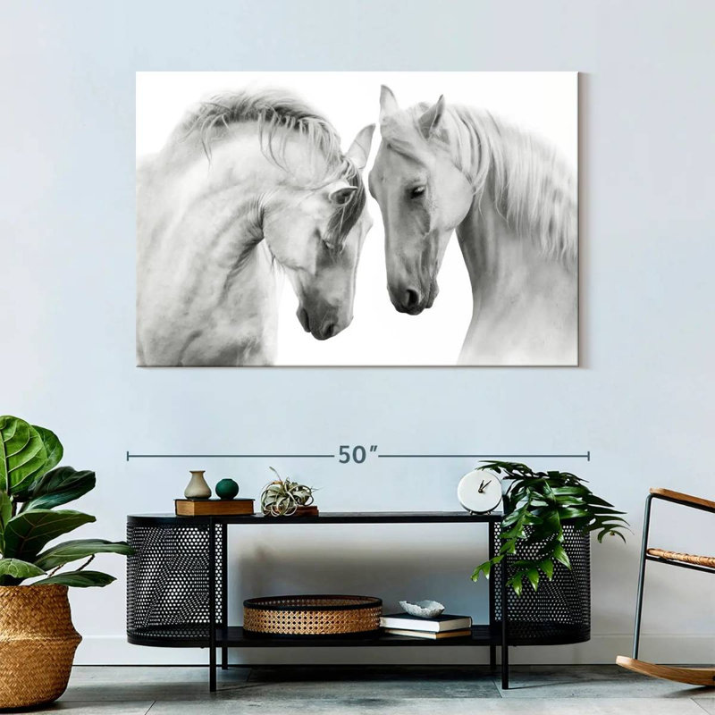 Brampt Horses Courting, 32" H x 48" W