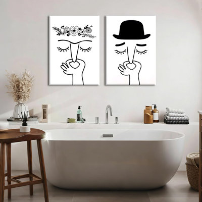 2 Piece Wrapped Canvas Wall Art