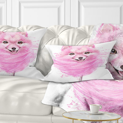 Coussin lombaire pour chien animal aquarelle