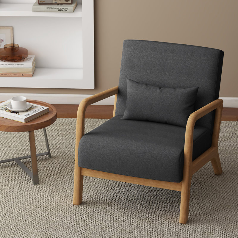 Jyrin 64.5Cm Wide Armchair, Navy/Grey Polyester Blend
