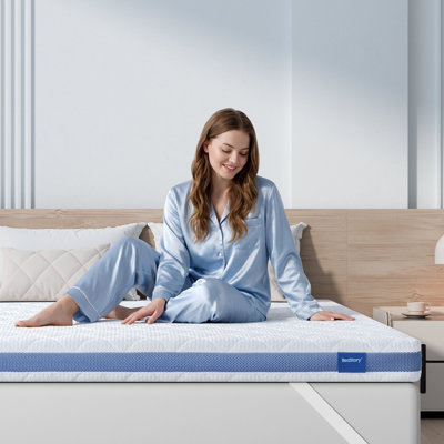 4" Plush Cooling Gel Memory Foam Mattress Topper with Removable Cover