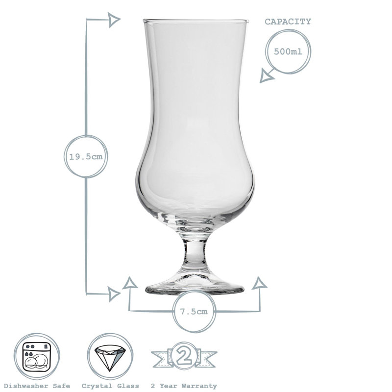 Ale Hurricane Beer Glass - 500ml, 6