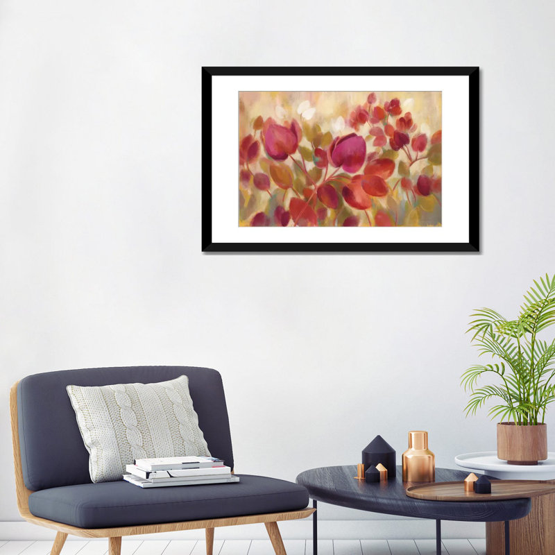 « magenta tropical », impression sur toile, Papier d'art encadré noir, Blanc, H 24 po x l 32 po x P 1 po