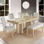 5-Piece Dining Set with Upholstered Faux Leather Chairs, Compact Square Table-936751583-936751582