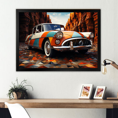 " Cubist 1950S Car Vintage Evolution II "