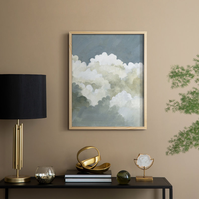 Big Clouds II Framed Print - Solid Wood, 11" H x 9" W