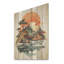 Paysage de lac japonais rétro II - motif côtier tropical sur bois-601876898