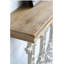 Console Classic Classic blanc délavé avec plateau en bois brun