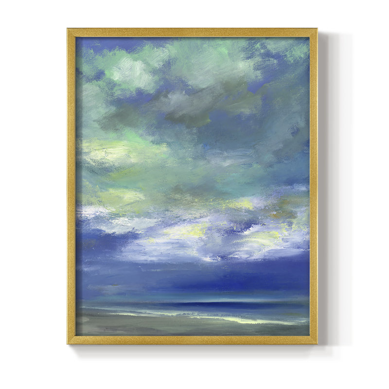 Island Midday Framed Print - Solid Wood, 20" H x 16" W