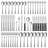 48 Pcs Silverware Set with Steak Knives Service for 8,Stainless Steel Flatware Set,Mirror Polished Cutlery Utensil Set,Home Kitchen Eating Tableware Set,Include Fork Knife Spoon,Dishwasher Safe