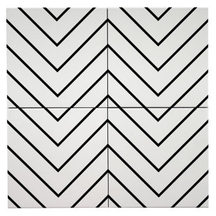 Astoria 8" x 8" Patterned Porcelain Wall & Floor Tile