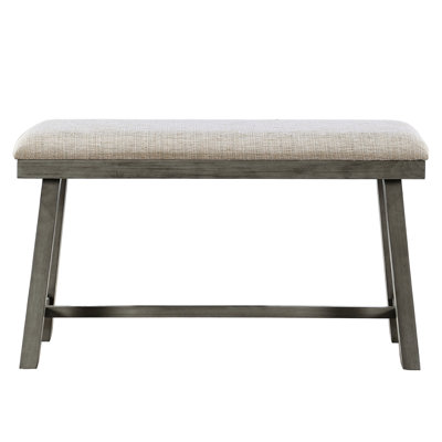 Banc gris à hauteur de comptoir, siège en mousse pour salle à manger de style industriel