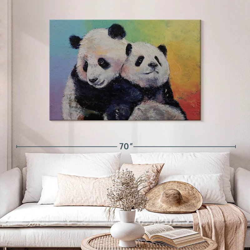 Brampt Panda Hugs, 32" H x 48" W