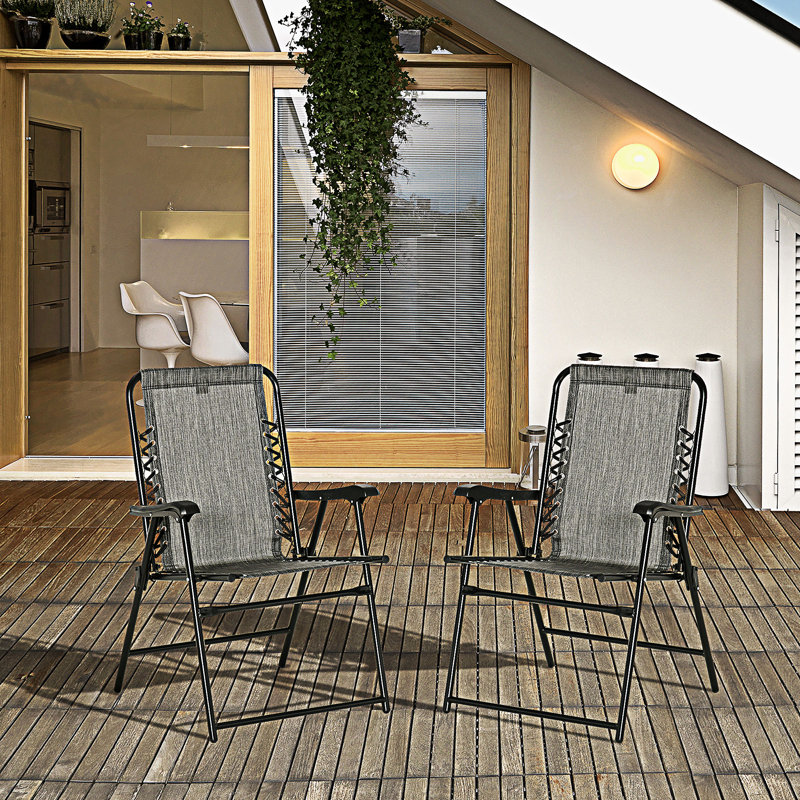 Outdoor Patio Folding Chairs Set Of 2