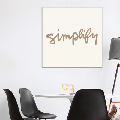 Simplify I by Nadia Hassan - Wrapped Canvas Gallery-Wrapped Canvas Giclée