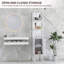 Manufactured Wood,Steel Freestanding Linen Cabinet