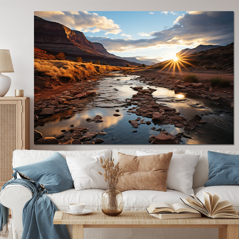 Coucher de soleil à Utah Mountain III - paysages, impressions sur toile