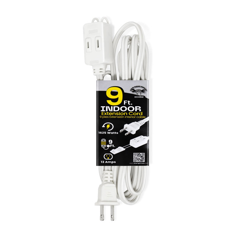 Household Extension Cord, White