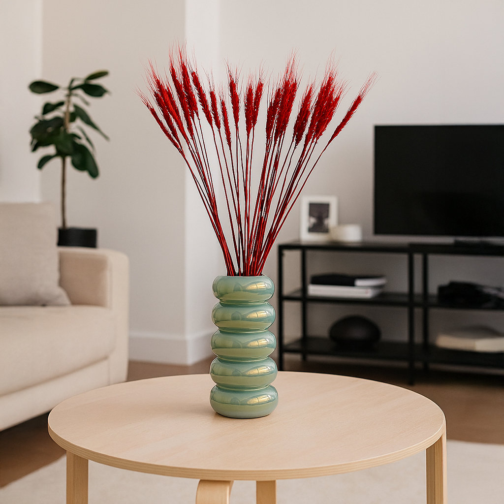 Dried Preserved Wheat Stems, Red